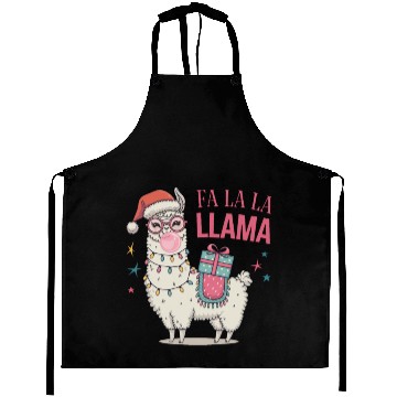 Discover Christmas Llamas, Fa La La Llama Aprons