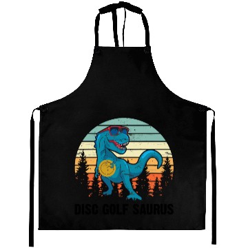 Discover Disc Golfer Saurus - Disc Golf Dinosaur Aprons