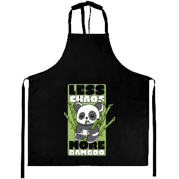 Discover Less Chaos More Bamboo Panda Bear Friend Lover Aprons