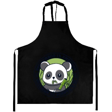 Discover 99% Bamboo 1% Ambition Panda Bear Friend Lover Aprons