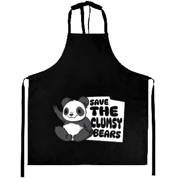 Discover Save The Clumsy Bears Panda Bear Friend Lover Aprons