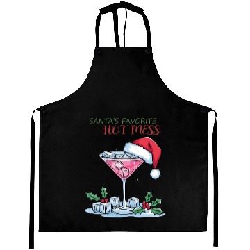 Discover Santa Favorite Hot Mess, Merry Christmas Aprons