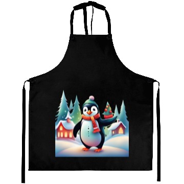 Discover Christmas Merry Christmas For Gift Penguin Snowman Aprons