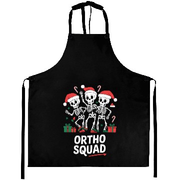 Discover Ortho Squad Holiday Skeleton Dance Art Aprons