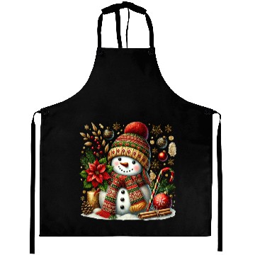 Discover Snowman Christmas, Merry Christmas Aprons