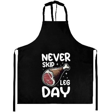 Discover Never Skip Leg Day Beef Funny Food Gym Aprons