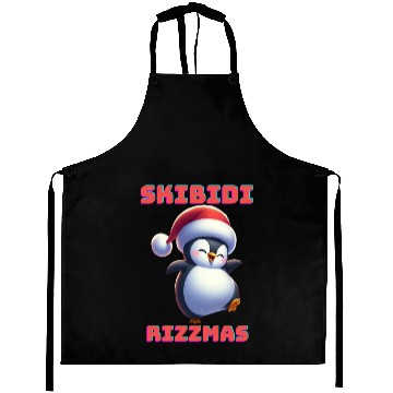 Discover Skibidi Rizzmas Penguin Aprons