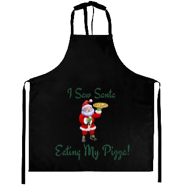 Discover Funny Christmas Pizza Design Aprons