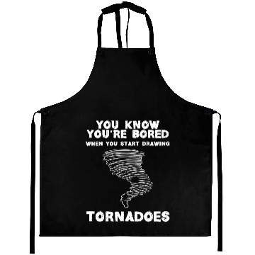 Discover Funny science humor nerd geek tornado Aprons