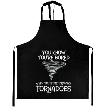 Discover Funny science humor nerd geek tornado Aprons