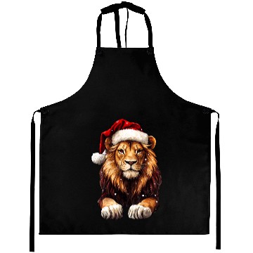 Discover Lions Christmas Aprons