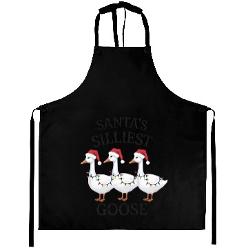 Discover Santa's Silliest Goose Christmas Aprons