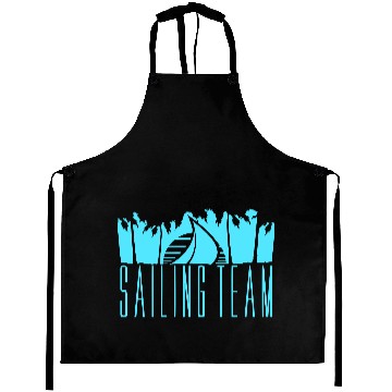 Discover Sailing Team Ship Sun Palm Trees Sunset Sunrise Aprons