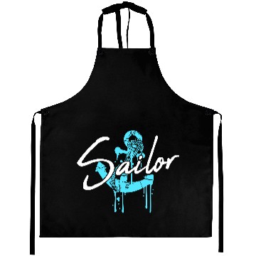 Discover Sailor Anchor Graffiti Drops Sailing Text Saying Aprons