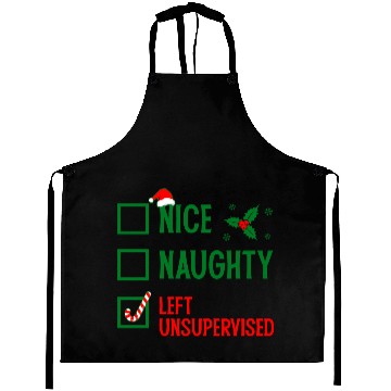 Discover Left Unsupervised Christmas Checklist Aprons