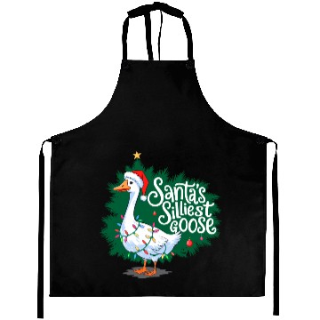 Discover Santa s silliest goose Funny Christmas Family Aprons