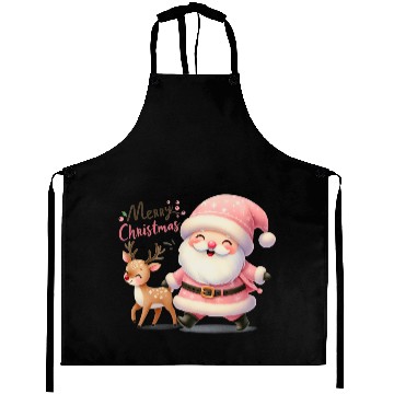 Discover Merry Christmas Santa Reindeer Aprons