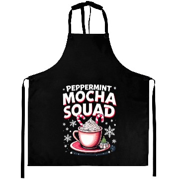 Discover Peppermint Mocha Squad Aprons