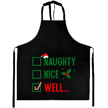 Discover Naughty or Nice Funny Christmas Aprons