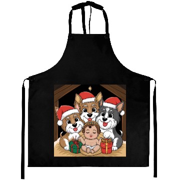 Discover Jesus was born yorkies adoring Aprons