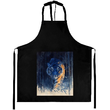 Discover Majestic Tiger in the Bamboo Forest Aprons