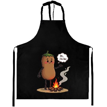 Discover Chestnuts Roasting Christmas Cartoon Aprons