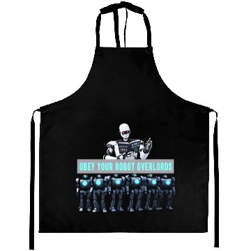 Discover Obey Your Robot Overlords Aprons