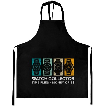 Discover Watch Collector Watchmaker Time Old School Aprons