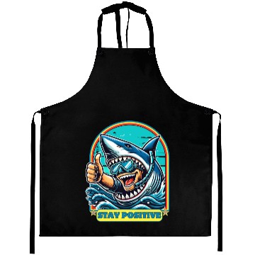 Discover Stay Positive Shark Aprons
