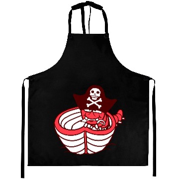Discover Funny Worm Caterpillar Pirate Sweet Paddle Rowing Aprons