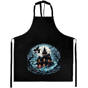 Discover Haunted House at Midnight Aprons