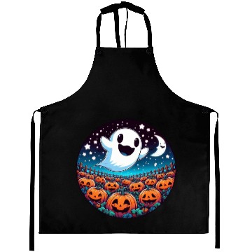 Discover Friendly Ghost in the Pumpkin Patch Aprons