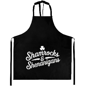 Discover Happy St Patricks Day Lucky Shamrock&Shenanigans Aprons