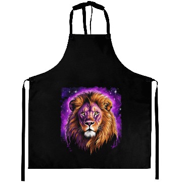 Discover Starry Night Aprons design of lion Rembrandt style
