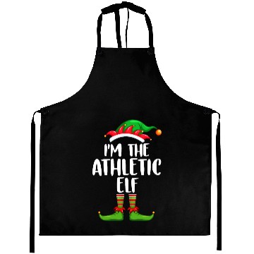 Discover I'm The Athletic Elf Aprons Matching Family
