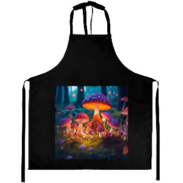 Discover mushrooms in grass Aprons