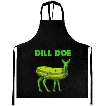Discover Dill Pickle Funny Graphic Aprons