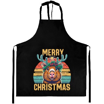 Discover Funny Guinea Pig Christmas Aprons