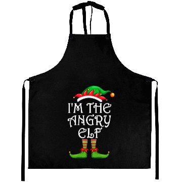 Discover I'm The Angry Elf Aprons Matching Family Christmas