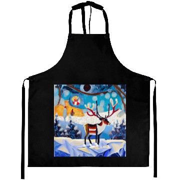 Discover Colourful winter forest Aprons