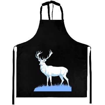Discover White Stag Deer Standing In Grass Aprons