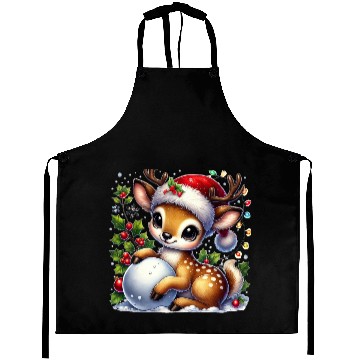 Discover Deer Christmas, Merry Christmas Aprons
