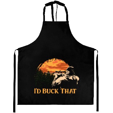 Discover Id Buck That Deer Hunting Elk Hunter Forest Funny Aprons