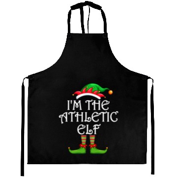 Discover I'm The Athletic Elf Aprons Matching Family
