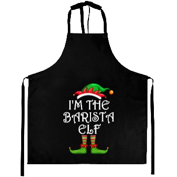 Discover I'm The Barista Elf Aprons Matching Family