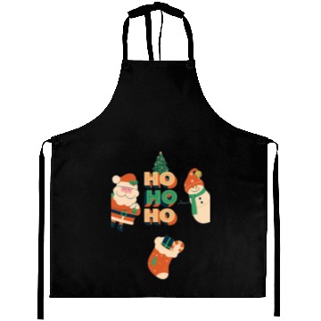 Discover Beige Red Green Illustrative Christmas Aprons