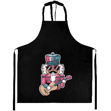 Discover Nutcracker Playing Guitar Aprons