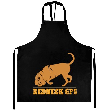Discover Redneck GPS | Funny Bloodhound | NickerStickers® Aprons