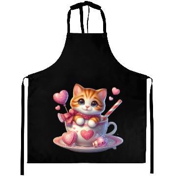 Discover Happy Valentines Day, Valentin Retro Aprons