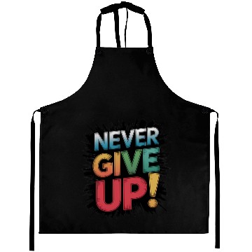 Discover Never Give Up Aprons